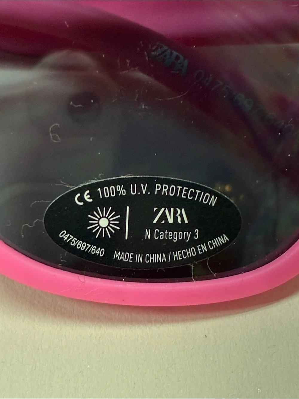 NWOT. Zara Kids Neon Pink Sunglasses.